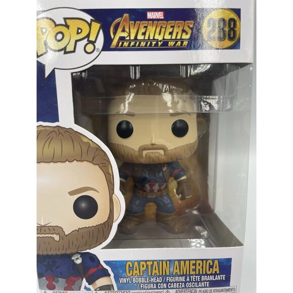 Avengers: Infinity War Captain America Pop! Vinyl Figure #288 NEW- FAST SHIPPING - Picture 2 of 7